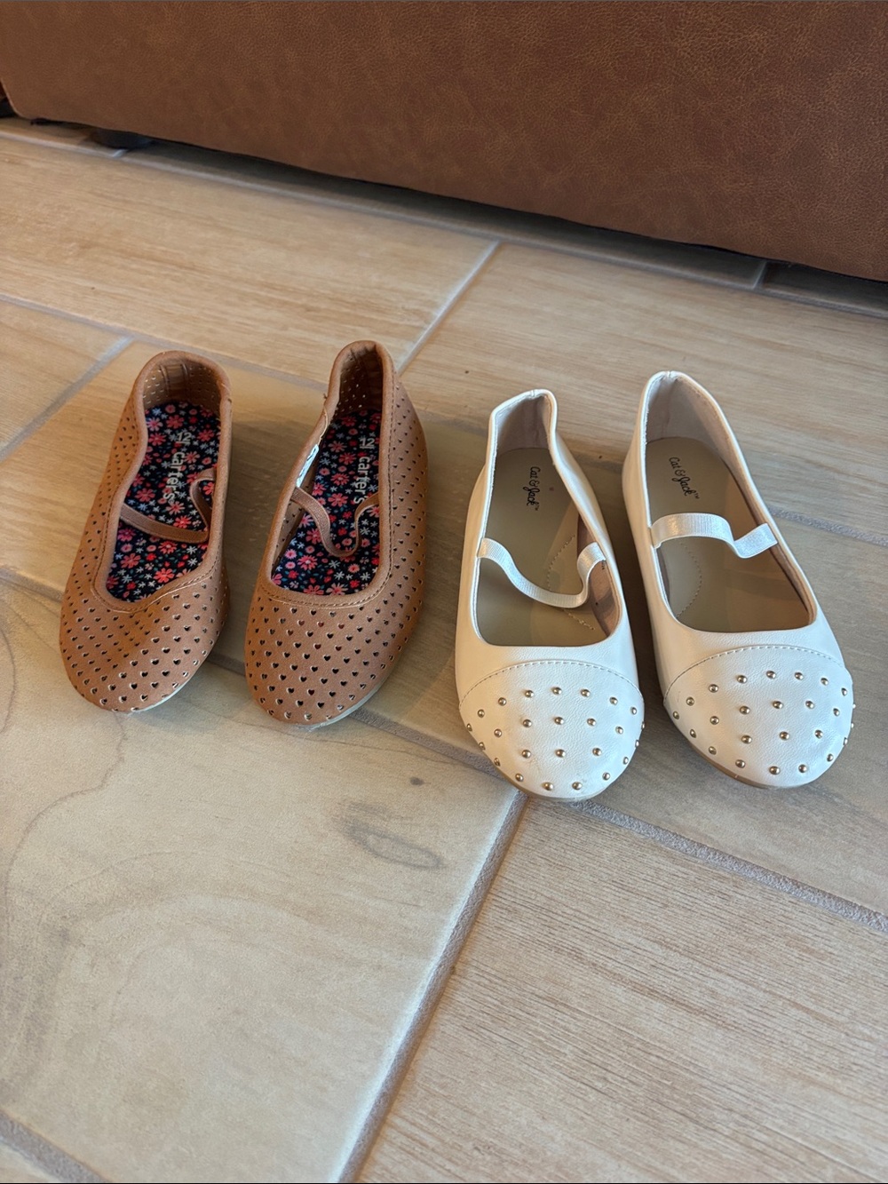 Girl’s Carter’s and Cat & Jack flats size 12
